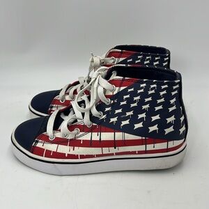 Heelys Hustle American Flag Canvas Sneaker Shoes Hi Top